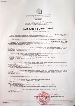 Appel Offre Materiel informatique